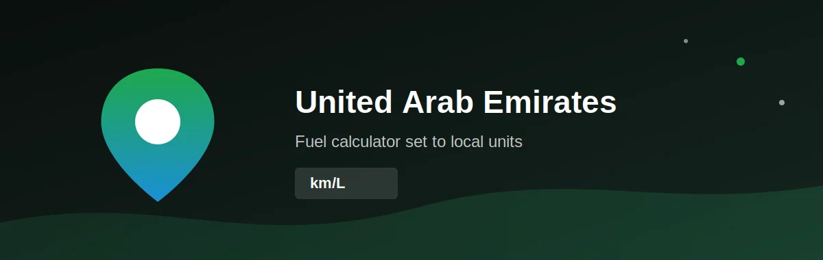 United Arab Emirates fuel calculator — local units and currency