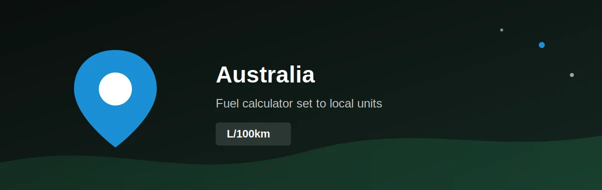 Australia fuel calculator — local units and currency