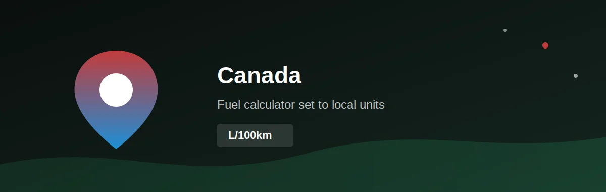 Canada fuel calculator — local units and currency