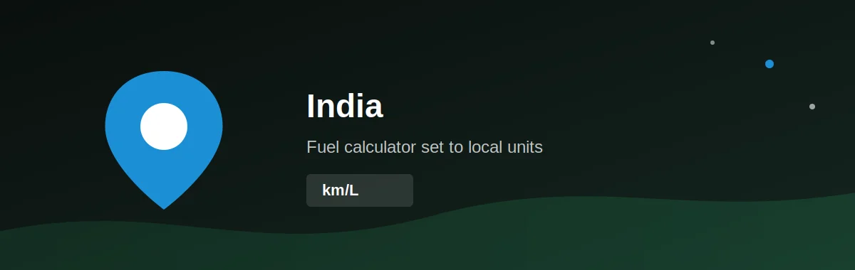 India fuel calculator — local units and currency